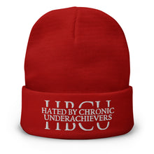 Load image into Gallery viewer, HBCU - Hated By Chronic Underachievers - Embroidered Beanie